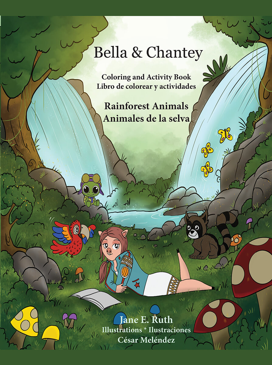 coloring book rainforest animals